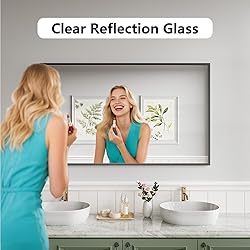 Koonmi Bathroom Mirror 30x50 Black Bathroom