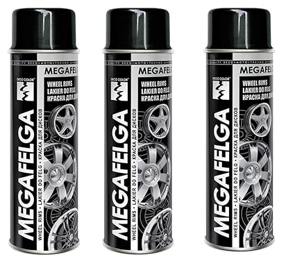 Fahrzeugteile Hoffmann 3 Stück 500ml Felgenlack Felgen Farbe schwarz Glanz 22544