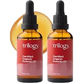 Trilogy Certified Organic Rosehip Oil Duo, 1.5 Fl Oz Each | 2-pack cold-pressed USDA Organic oils improve appearance of scars, stretch marks, fine lines &amp; wrinkles, Omega 3, 6 &amp; 9