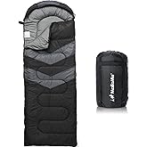 MalloMe Sleeping Bag for Adults Kids Boys & Girls for Winter, Fall & Spring - Single & Double - Waterproof Lightweight & Port