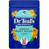 Dr Teal's Arnica Body Relief Epsom Salt Magnesium Soak with Menthol &amp; Essential Oils, Muscle Recovery, 3 lbs