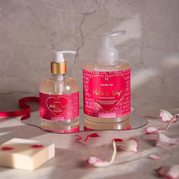 ROMIIE ZOI FOAMING HAND SOAP FOR MOTHER’S DAY GIFT BASKET – RED INFUSED WITH ROSE SCENTED AROMA – 500 ML / 16.8 FL OZ