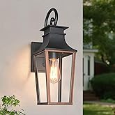 ALVIME Outdoor Sconce Lights, 17 Inch Aged Copper Outdoor Wall Lantern, Waterproof Outside Light Fixtures for House, Entryway