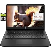 HP 14 HD Portable Laptop Computer Students Business, Quad-Core Intel Celeron Processor, 16GB RAM,128GB eMMC, HDMI, Win 11 (Renewed)