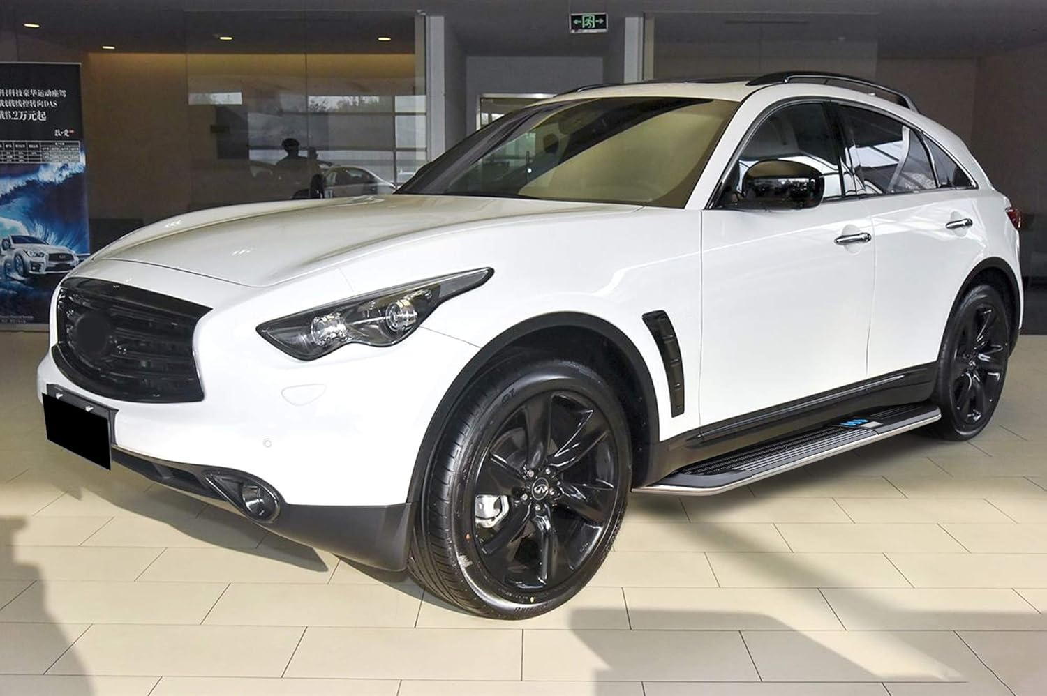 Amazon Lequer ランニングボード Infiniti Qx70 14 18 サイドステップ ナーフバープロテクター 外装 エアロパーツ 車 バイク
