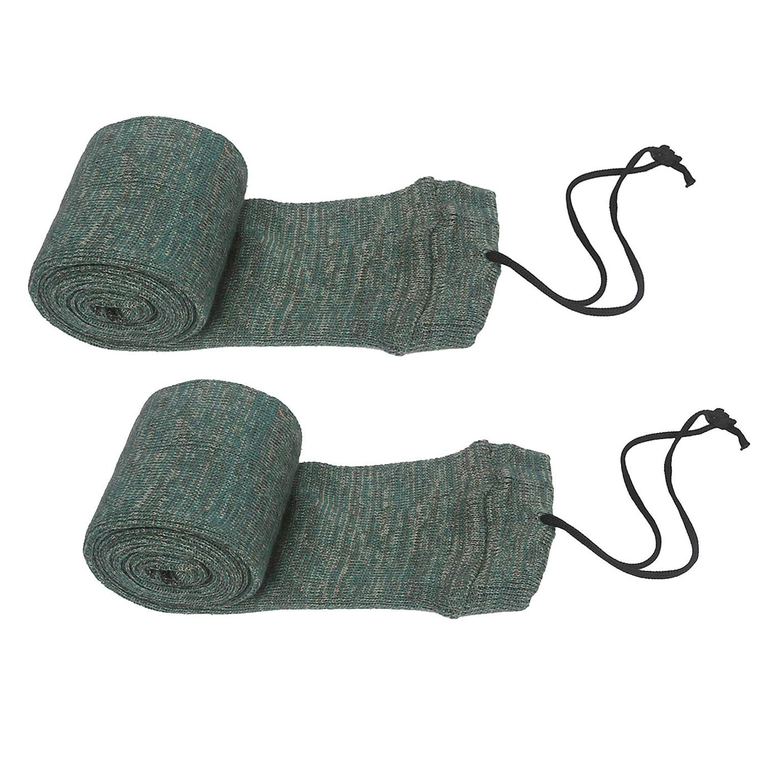 TOURBON Silicone Oil Treated Knit Fabric Shotgun Rifle Storage Gun Sock 52 Inch (Light Green-Pack of 2)