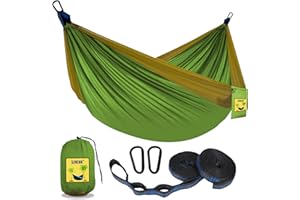 SZHLUX Camping Hammock Double & Single Portable Hammocks with 2 Tree Straps, Great for Hiking,Backpacking,Hunting,Outdoor,Beach,Camping