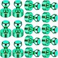 VNDUEEY 16 Pack Green Fridge Magnets, Strong Magnets for Whiteboard, Magnets Refrigerator, Dry Erase Magnets Small Magnets for Kitchen, Office, School, Locker, Map Decorative