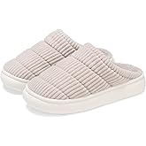 NineCiFun Womens House Shoes Warm Memory Foam Slippers for Women Indoor Soft Fleece Lined Womens Slippers Beige,13-14
