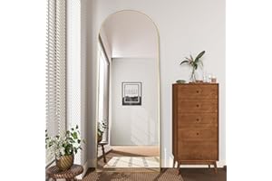 CONGUILIAO 58''x18'' Full Length Mirror Gold Arched Mirror Floor Mirror with Standing Full Body Mirror, Wall Mirror, Large Dr