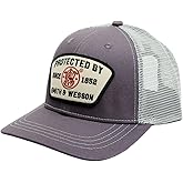 Smith & Wesson® Officially Licensed Men's Trucker Hat, Adjustable Snapback, 6-Panel Mesh Baseball Cap, One Size Fits Most