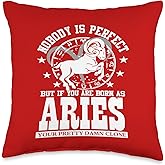 Aries Zodiac Sign Horoscope Astrology Humor Costume Throw Pillow