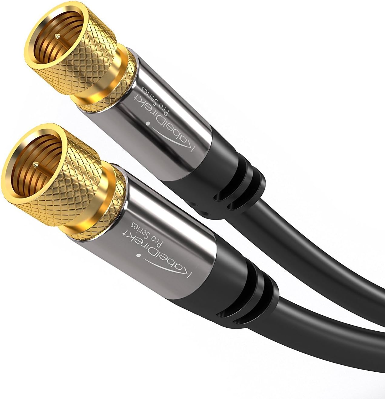 KabelDirekt Digital Coaxial Audio Video Cable (25 feet) Satellite Cable Connectors - Coax Male F Connector Pin - Coax Cables for Satellite Television - Pro Series: Home Audio & Theater