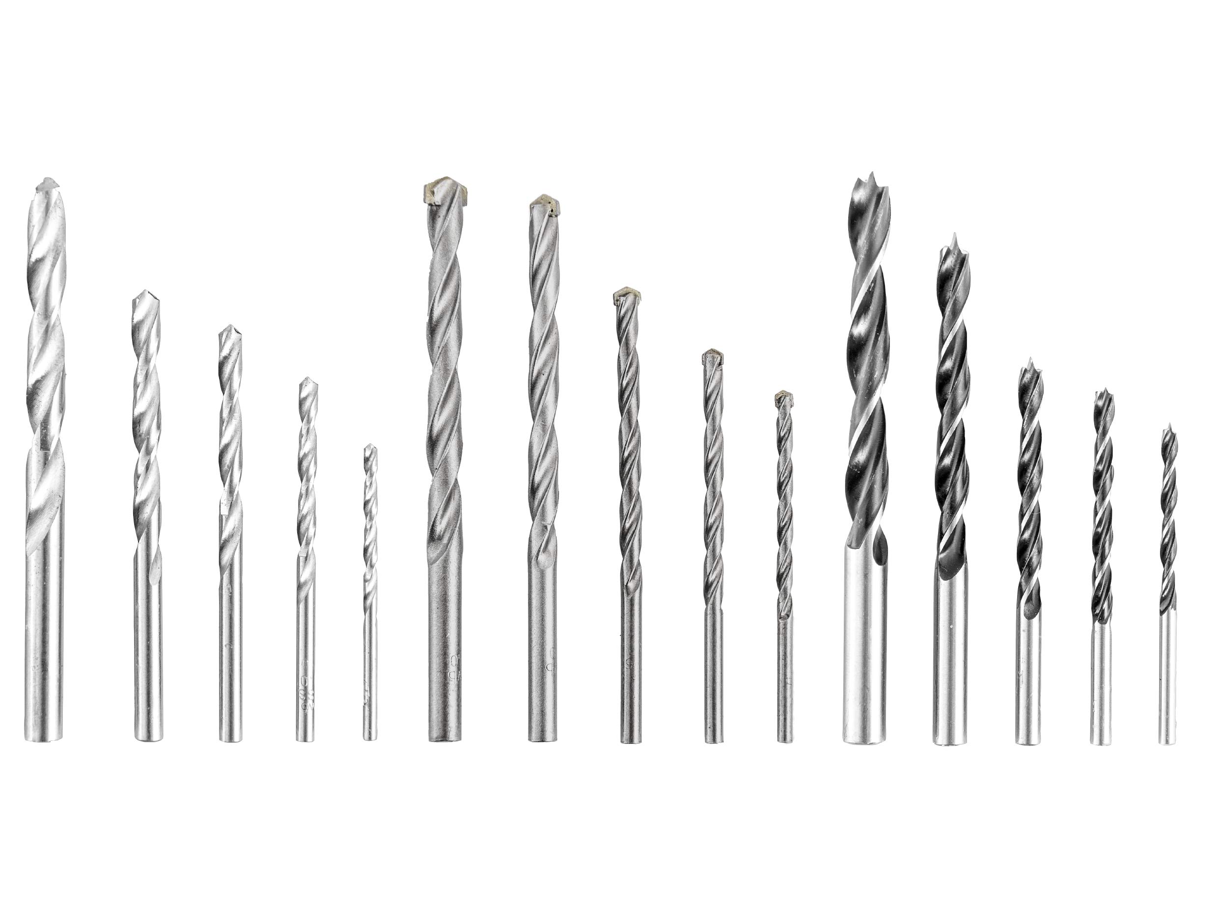 kwb 109156 Power-Box Set, 3 Drill Cassettes in Advantage Pack, Metal Drill, Wood Drill and Stone Drill with 5 Drills Each