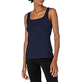 Ruby Rd. Women's Plus-Size 1X1 Rib Square-Neck Sleeveless Tank