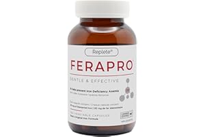 FERAPRO™ 30MG 100 CAPS | Vegan Iron Supplement | With Vitamin C 175mg, Methylcobalamin 1000mcg, 5-MTHF 80mcg, and Glycine 100