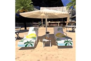 QEES Lounge Chair Cover,85" Large Lounge Chair Towel Cover,Heavy Duty Lounge Chair Covers,Quick Dry Chaise Lounge Chair Towel Cover,Beach Chair Cover for Sun Lounger Pool Sunbathing Garden Beach Hotel