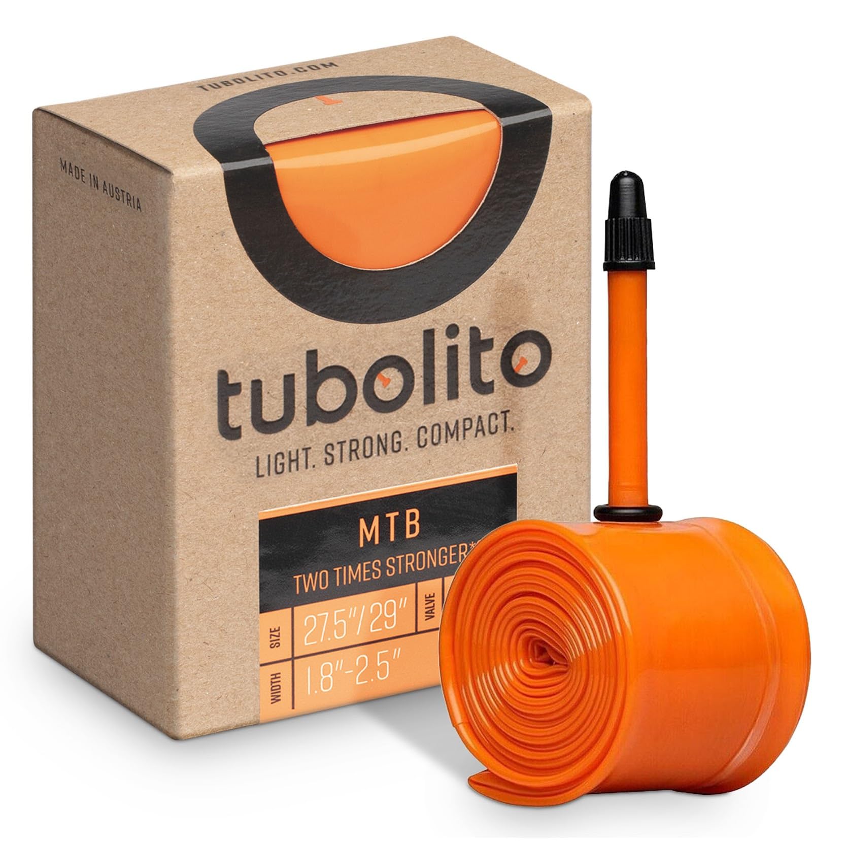 Photo 1 of Tubolito Tubo-MTB TPU Inner Tube 27.5" and 27.5"/29" x 1.8-2.5 Inch, 42mm Presta Valve Tube | Light, Strong & Compact | 2X Puncture Protection | Standard & Plus Size Tires (Pack of 1)