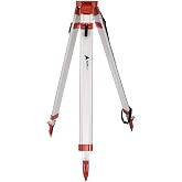 AdirPro Laser Level Tripod - Universal Heavy Duty Survey &amp; Transit Tripod - 5/8" x 11" Thread - Quick Clamp - Aluminum Construction for Lasers &amp; Levels (Orange)
