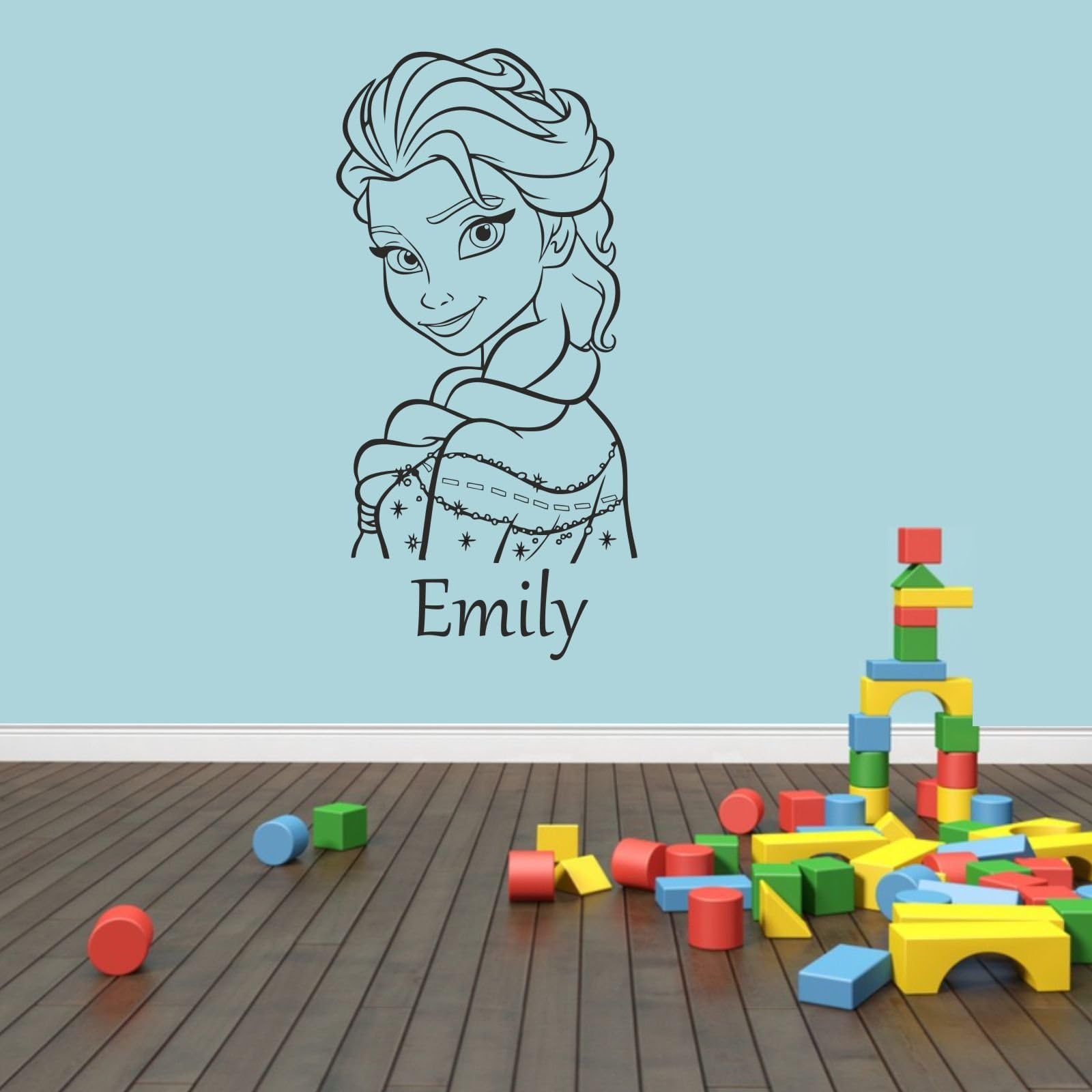 PersonalisedGirls elsa frozen Wall decal sticker