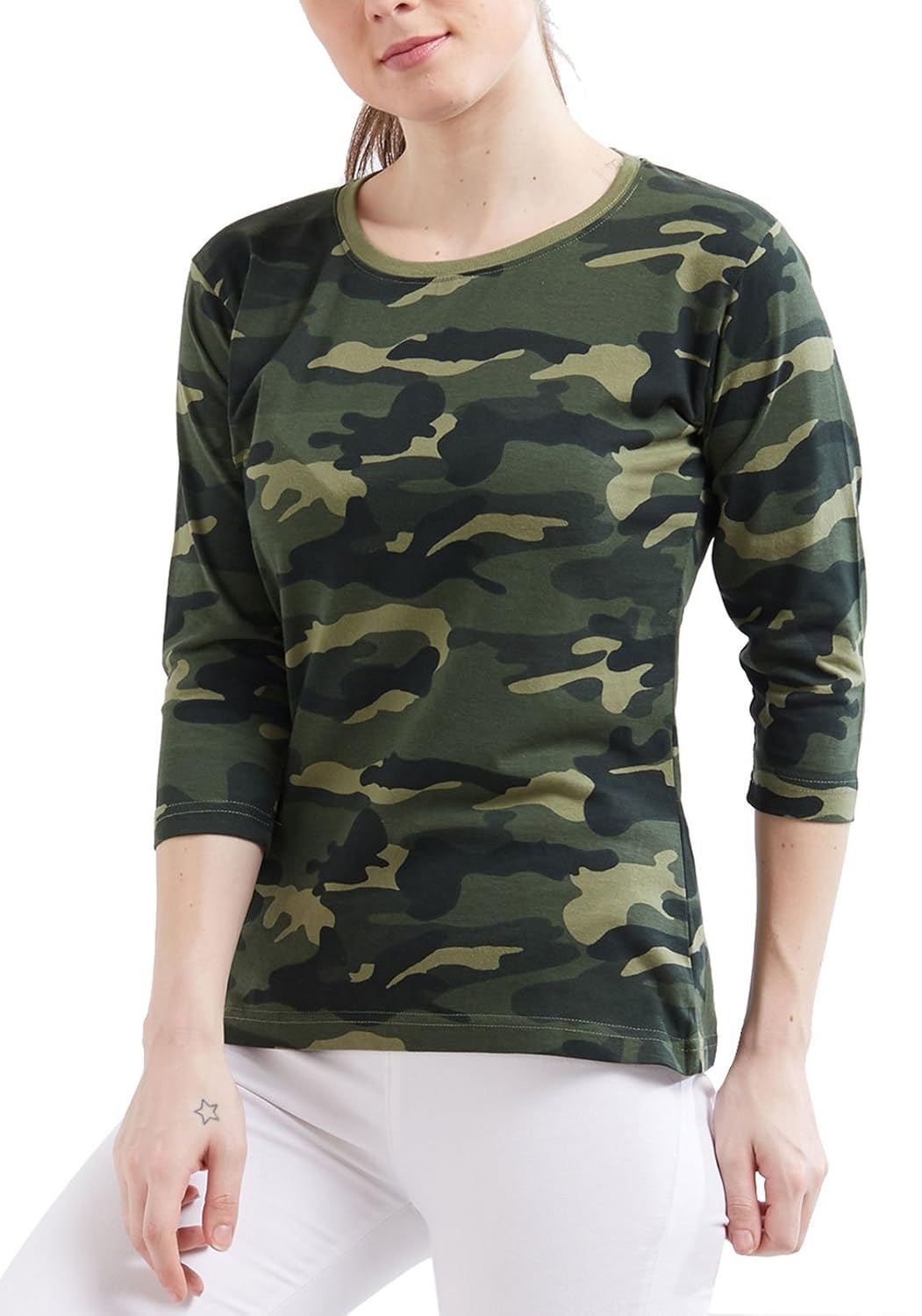 wear your opinion women's camouflage t-shirt