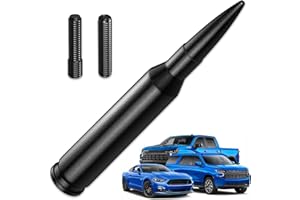 THE MECHANIC SHOP 50 Cal Short Antenna for All-Year Ford F-150 F-250 F-350 Super Duty,2021-2023 Ford Bronco(Not Bronco Sport),1994-2018 Ram Non-Classic Trucks,2019-2025 Ram 1500 Classic,Matte Black Truck Radio Antenna