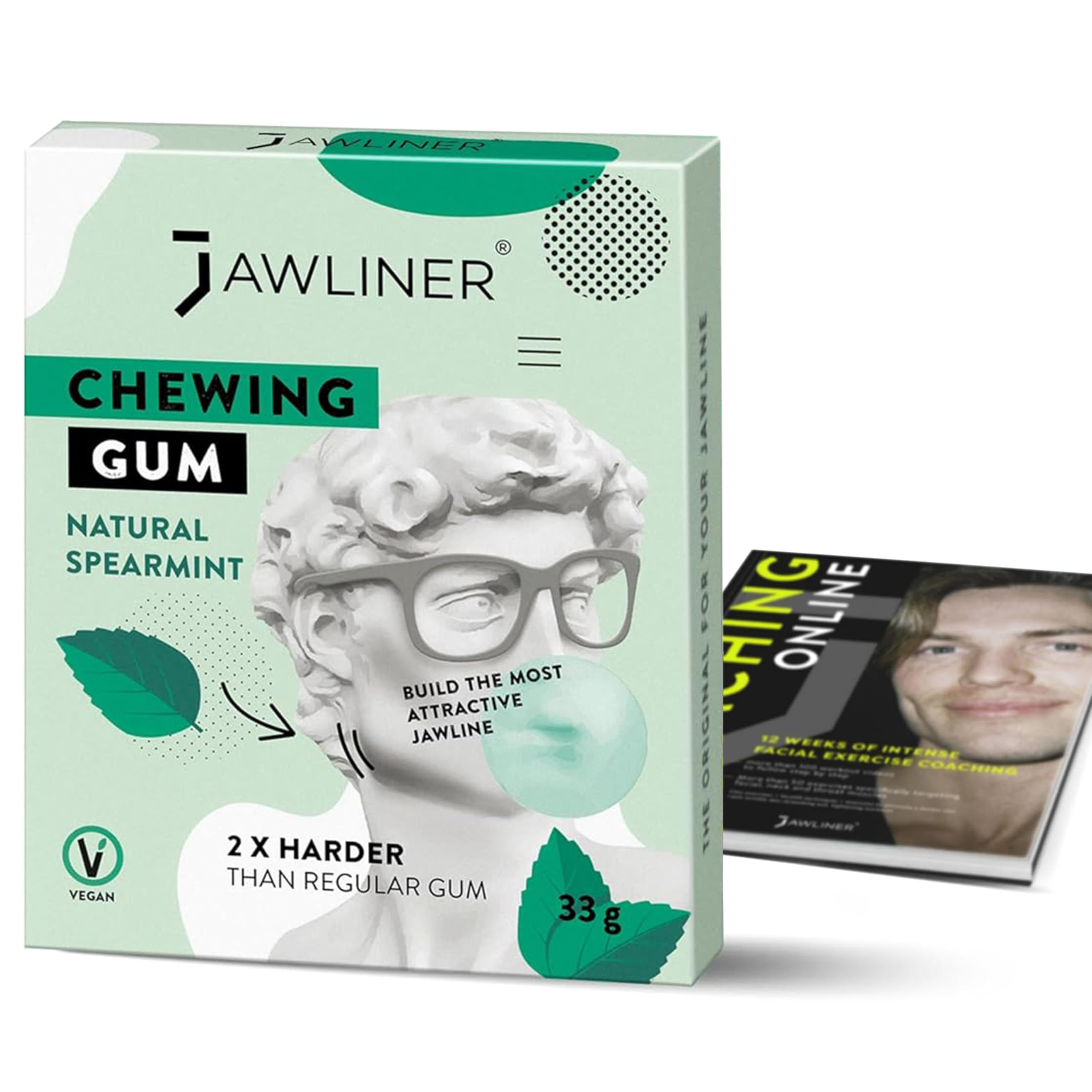 Jawliner® Hard Jwaline Chewing Gum - Sugar Free