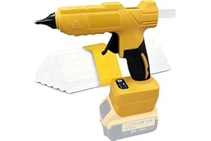 Pistolet à colle chaude sans fil 100 W pour batterie Dewalt 20 V, préchauffage rapide et anti-goutte avec 20 bâtons de colle 