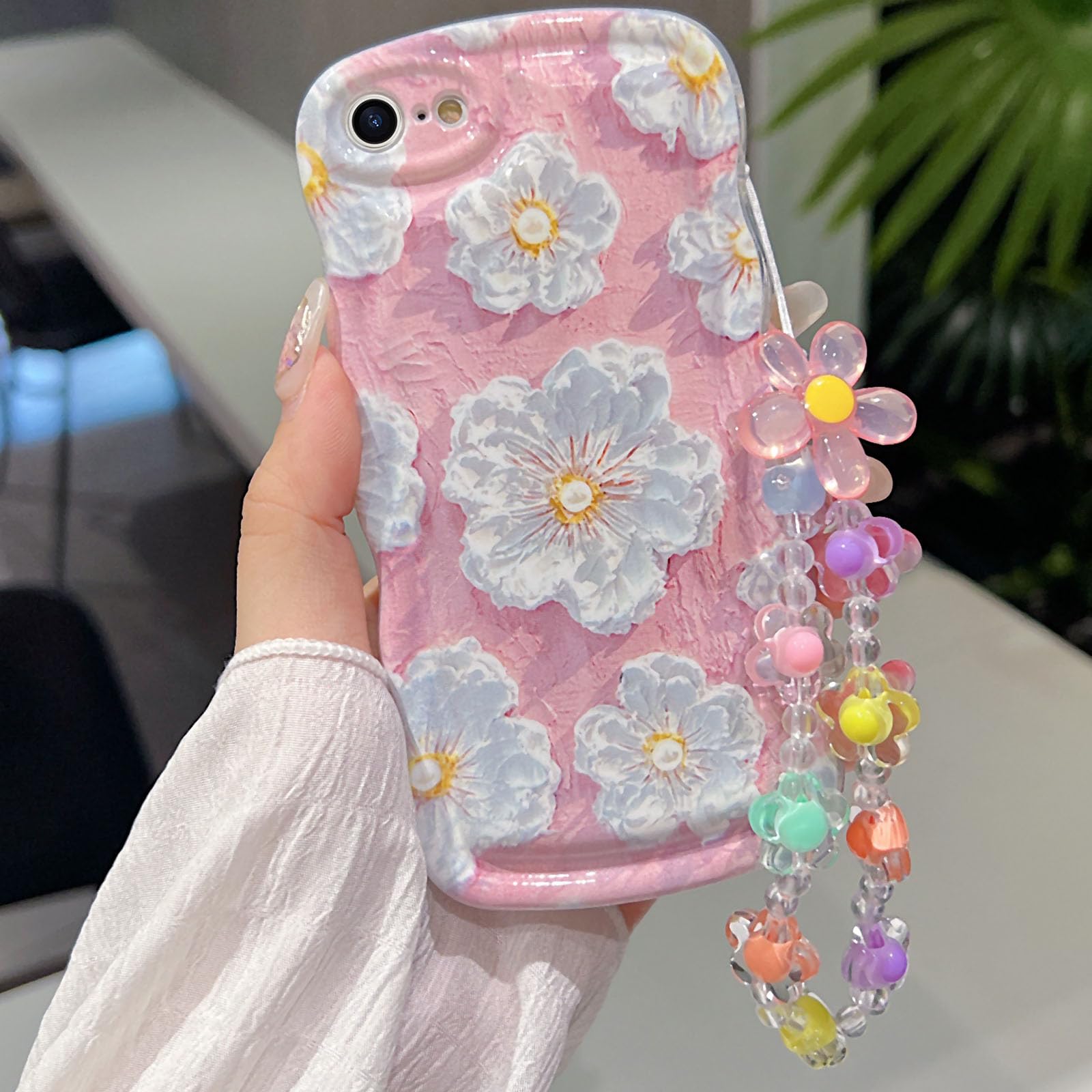 for iPhone SE Case 2022/2020 iPhone 8/7 Curly Wavy