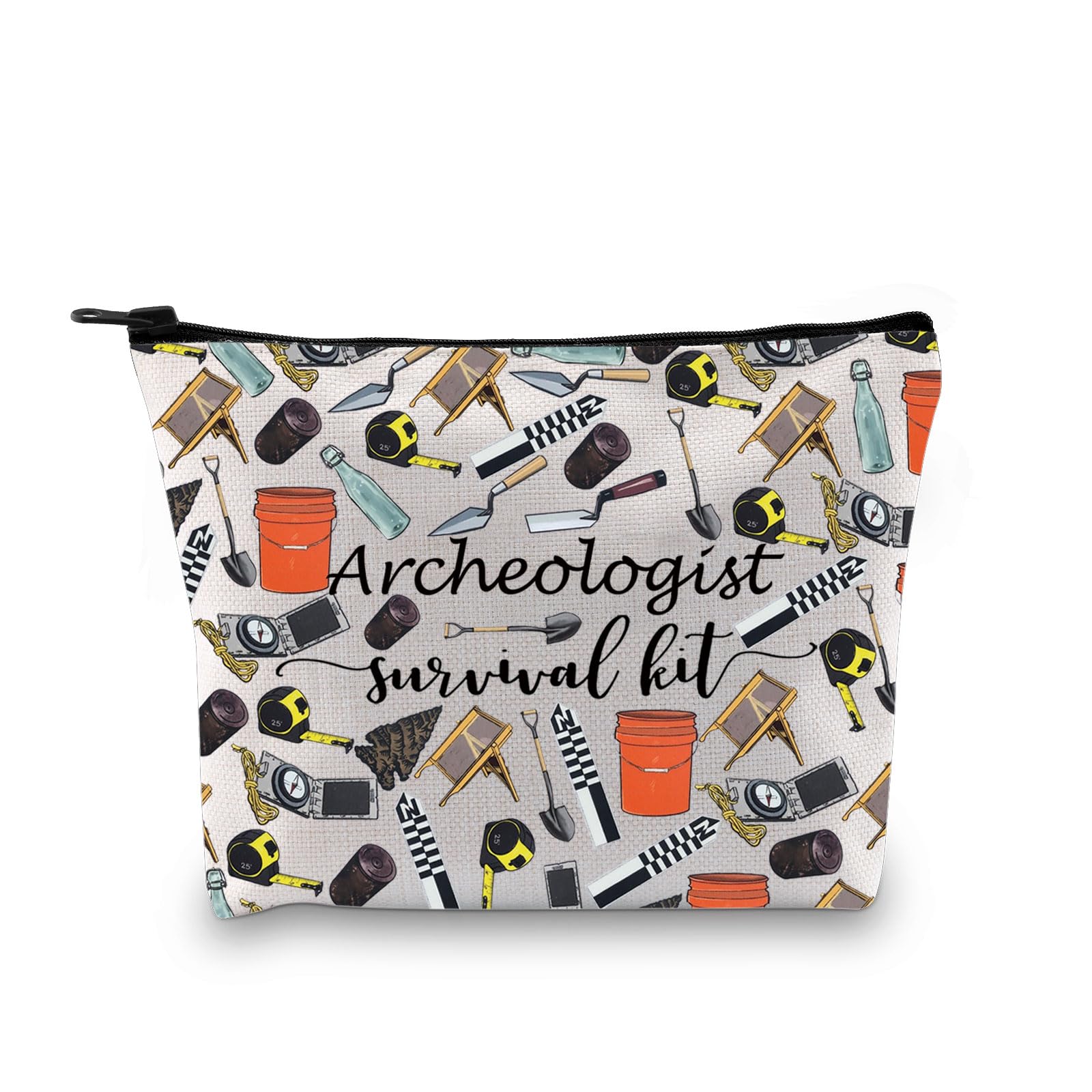 JTOUK Archeology Graduation Survival Kit - Makeup Travel Bag Appreciation Gift for Excavator Women (Archeologist Bag EU)
