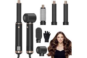 LNSTN Blow Dryer Brush 5 in 1: Ionic Hot Air Styler Hair Dryer Brush Blow Dryer Set for Curling Volumizing Straightening Styling