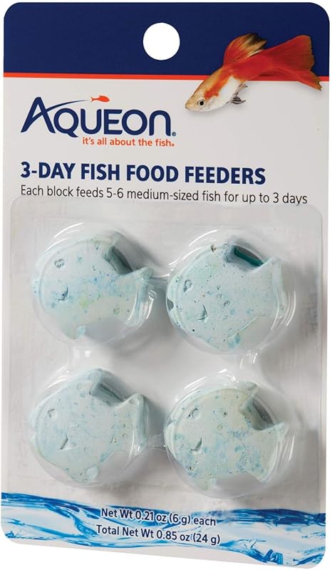 Amazon Com Aqueon Food Fish Feeder 3 Day 4 Pack Pet Supplies
