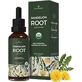 Wild Drops USDA Organic Dandelion Root Extract for Liver Health Support | Alcohol-Free Liquid Drops for Daily Liver Detox, 2 fl oz, 1 Month Supply