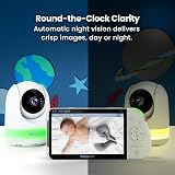 Babysense Full HD Split-Screen Baby Monitor 1 PTZ Camera Two-Way Talk Long view 7