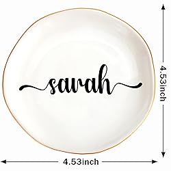 JoycuFF Sarah Personalized Name Ceramic Jewelry