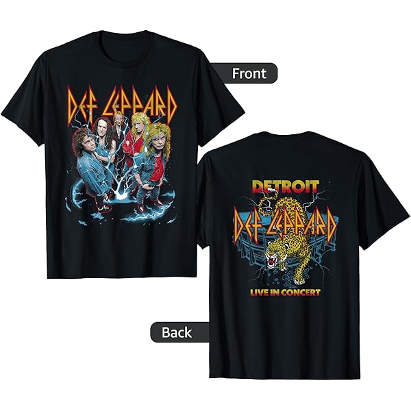 Amazon.com: Def Leppard - Hysteria City St. Louis T-Shirt