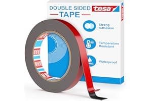 EMITEVER Double Sided Tape Heavy Duty, Tesa Adhesive Mounting Tape Waterproof, 0.59IN x 15.4FT Strong Acrylic Foam Tape for W