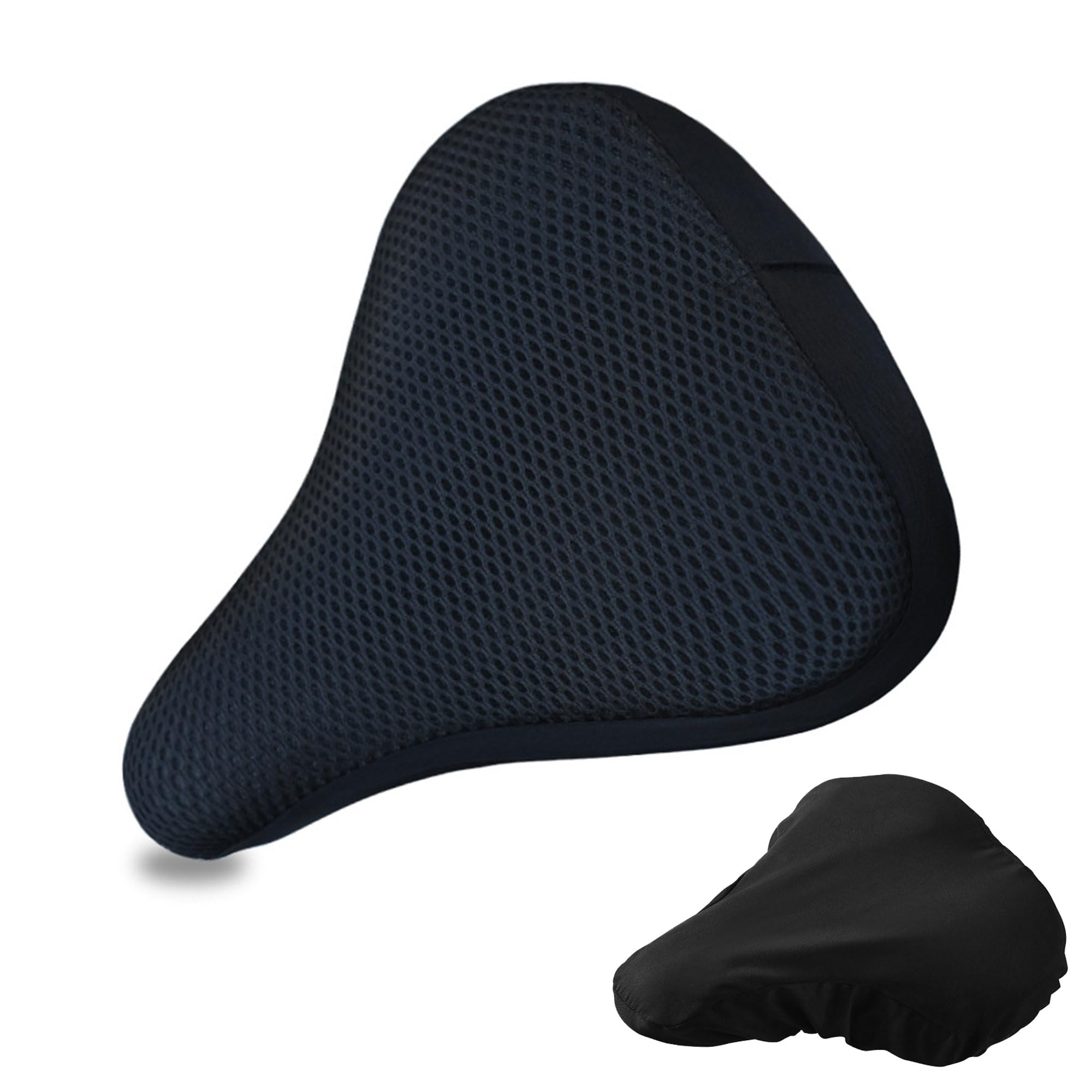 Hayaww Bicycle Seat Cover, Soft, Breathable, Comfortable Soft Bike Seat Cushion, Bike Saddle Cover, Breathable Padded Seat Cover, Padded Bike Saddle Cover, for Indoor and Outdoor (A)