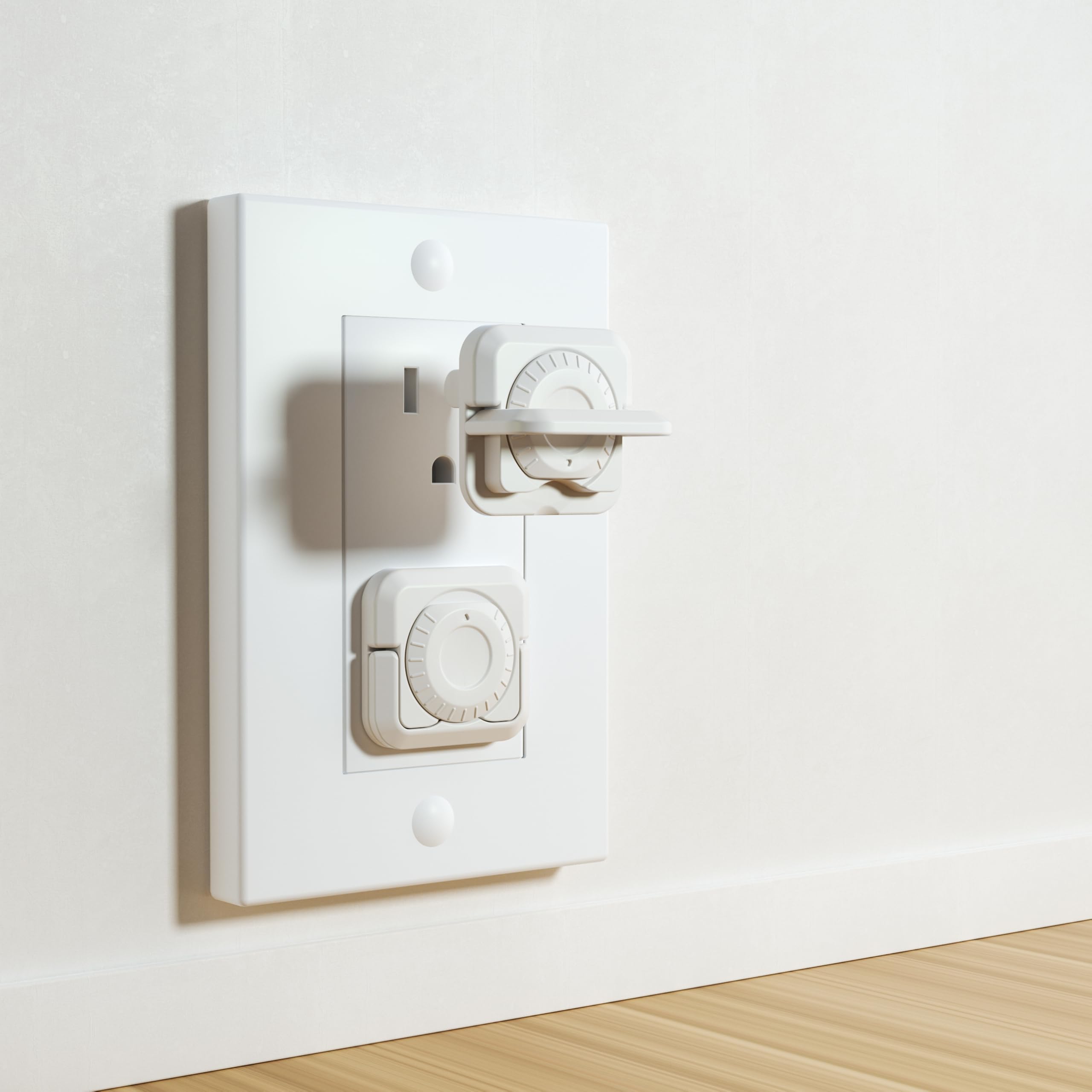 Photo 1 of Plug Safety Covers Baby, Electric Outlet Covers Baby Safety - 32 Pack Child Proof Outlet Covers with Dual Safety Locks for Improved Baby Proofing
