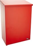 QualarcALX -100-RD Wall or Post Mount Top Load Galvanized Steel Mailbox, Red