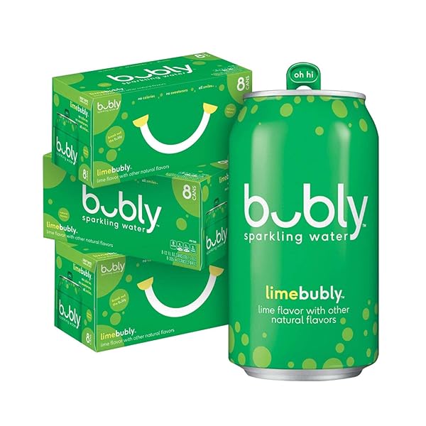 BUBLY SPARKLING WATER, THE SUPER MARIO GALAXY MOVIE LIME, ZERO SUGAR & ZERO CALORIES, 12 FL OZ CANS (PACK OF 8), PACKAGING MAY VARY