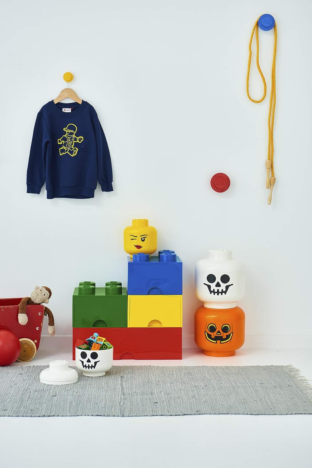 lego pumpkin storage head