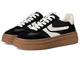Steve Madden Women's Dodge Sneaker, Black/White, 9