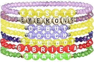 NEOVISTA Bracelets Inspired by KATSEYE Concert Merch,Includes KATSEYE, Eyekons, Gabriela, Gnarley, Debut, Touch, Gameboy Bracelets | Themed & Color-Coordinated for Fans | 7-Piece Set