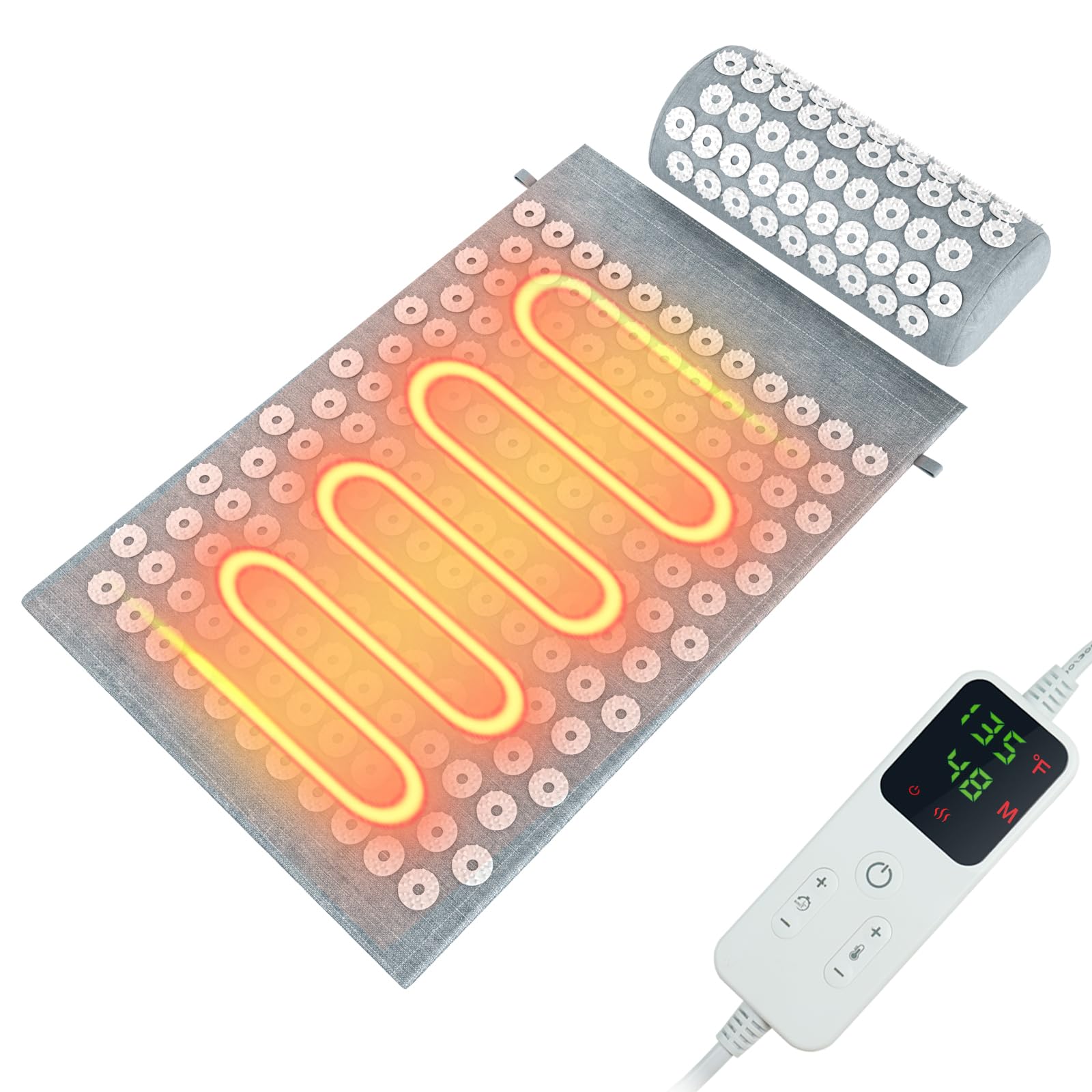 Photo 1 of AICNLY Acupuncture Heating Mat – Acupressure & Heat Therapy Pad for Back Pain Relief, Muscle Relaxation, Stress Reduction & Improved Circulation