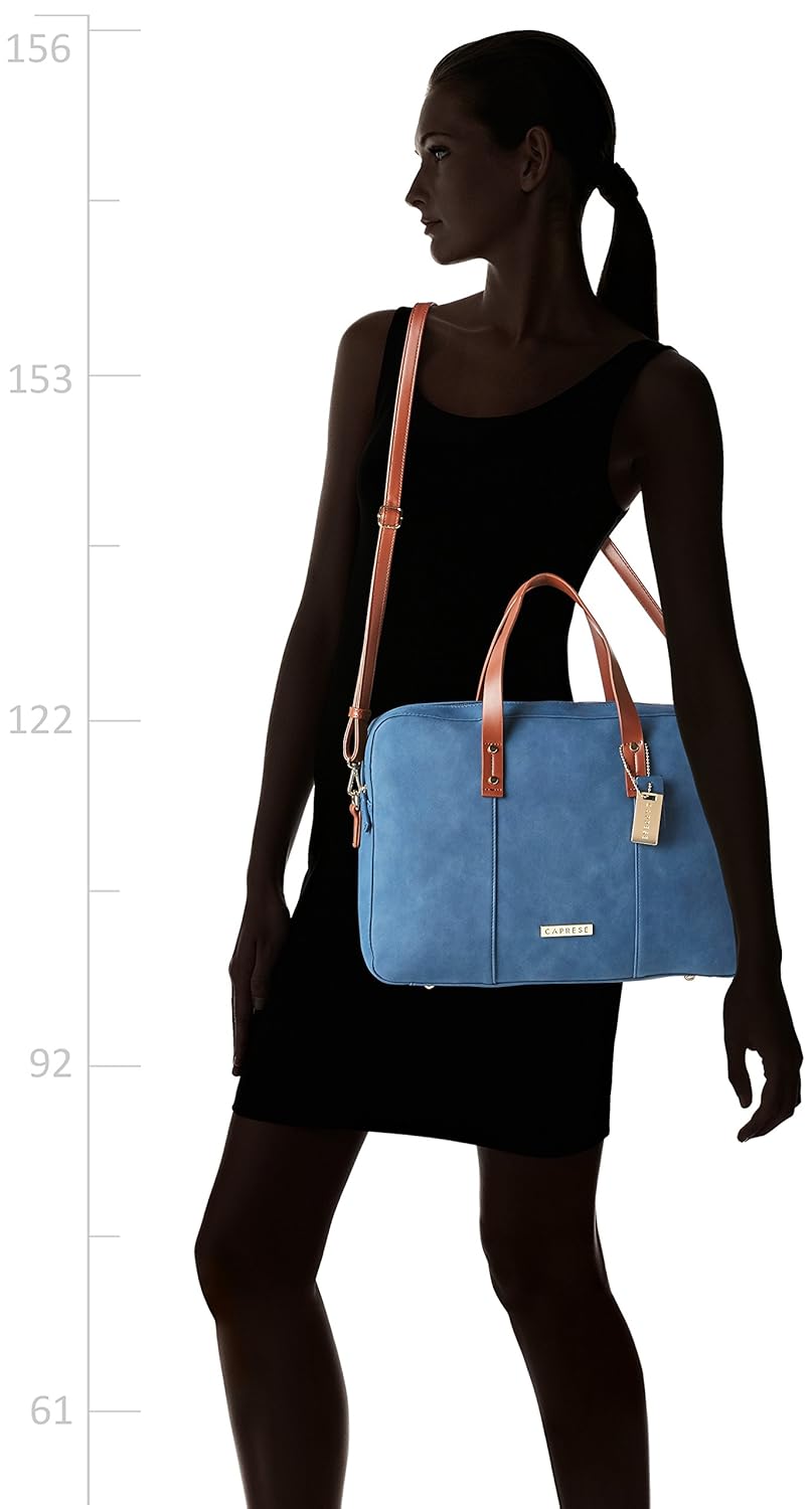 caprese felicia women's satchel (navy and tan) ()
