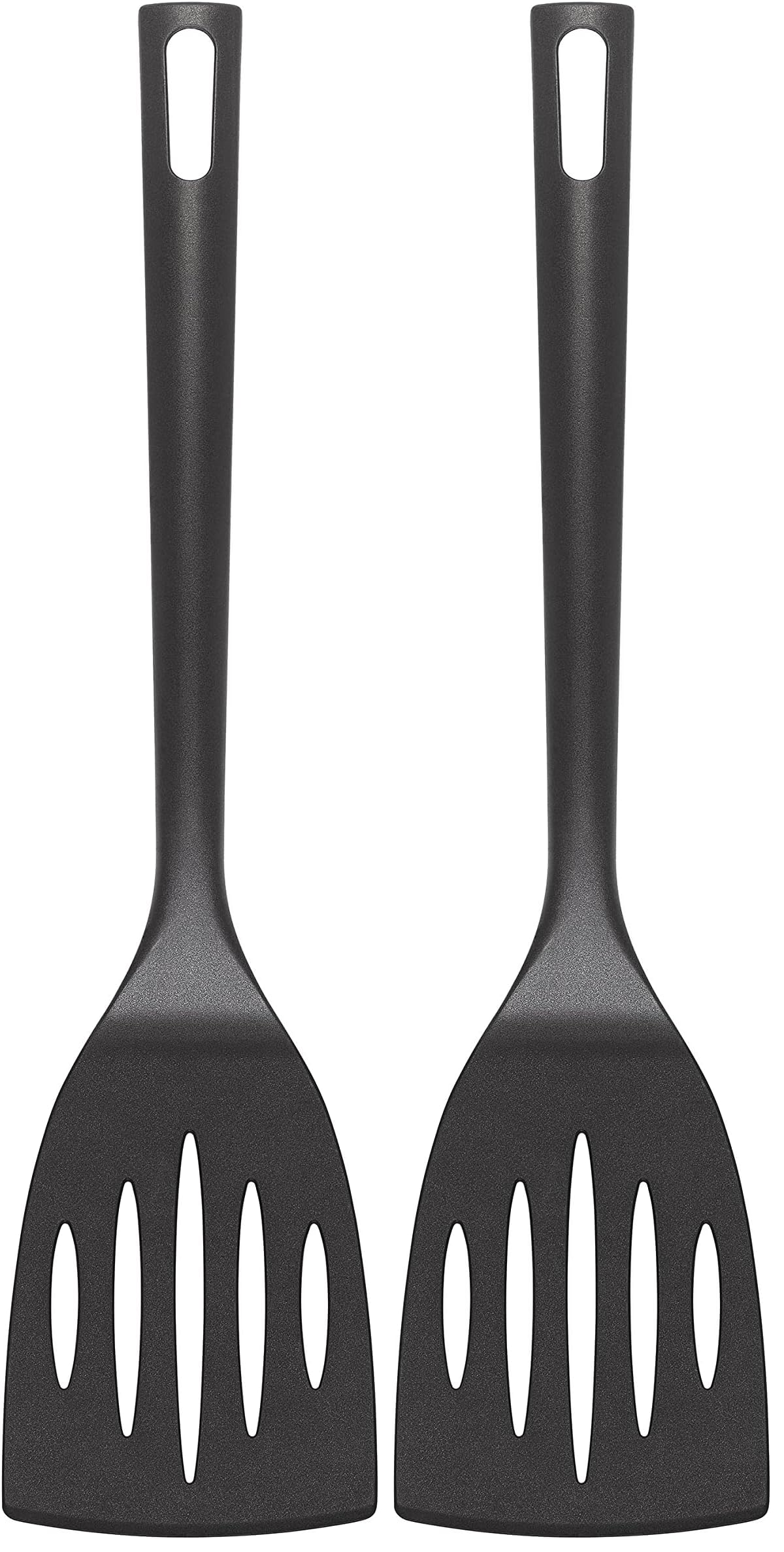 Chef Aid Pack of 2 Nylon Flexible Slotted Turners, BPA Free Kitchen Spatula for use with Non-Stick Cookware, Part of a selection of Kitchen Utensils