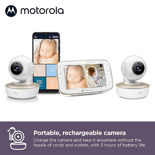 Motorola Baby Monitor VM855-2 Indoor 2-Camera Video with Crib