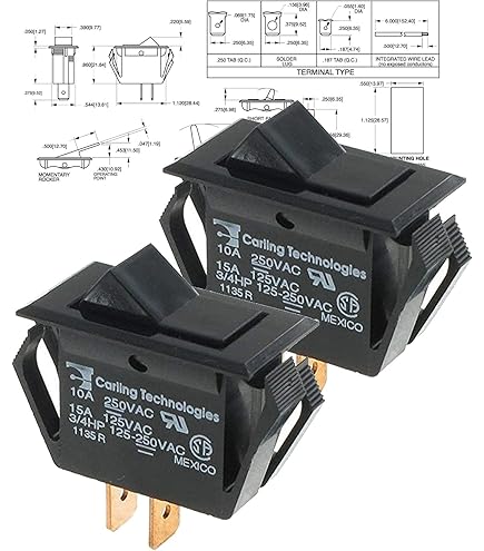 Amazon.com: Cres Cor 0808-116-K 20 Amp 125-250 Volt Switch
