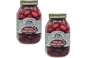 Amish Wedding Foods Pickled Baby Beets, TWO 32 oz. Quart Jars